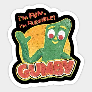 Gumby I'm Fun, i'm Flexible! Sticker